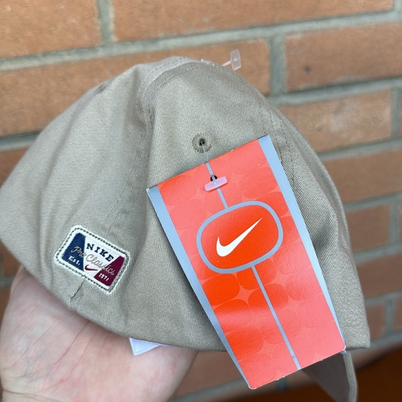 Vintage Nike Center Swoosh Hat / Y2K / New / Beige - Picture 4 of 6